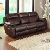 Faux Leather Sofas in Chocolate Brown (Photo 3 of 15)