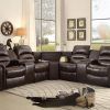 3Pc Bonded Leather Upholstered Wooden Sectional Sofas Brown (Photo 6 of 15)