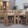 Chunky Solid Oak Dining Tables and 6 Chairs (Photo 1 of 25)
