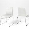 White Leather Dining Chairs (Photo 16 of 25)