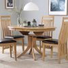 Round Oak Dining Tables and 4 Chairs (Photo 5 of 25)