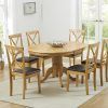 Round Extending Oak Dining Tables and Chairs (Photo 10 of 25)