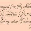 For This Child I Prayed Wall Art (Photo 19 of 20)