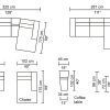 Measurements Sectional Sofas (Photo 4 of 10)