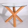 Round Glass and Oak Dining Tables (Photo 20 of 25)