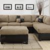 Leather and Suede Sectional Sofa (Photo 17 of 20)