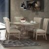 Valencia 5 Piece Round Dining Sets With Uph Seat Side Chairs (Photo 3 of 25)