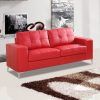 Red Leather Sofas (Photo 10 of 10)