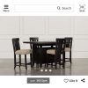Jaxon Grey 5 Piece Extension Counter Sets With Wood Stools (Photo 14 of 25)