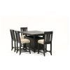 Jaxon Grey 5 Piece Extension Counter Sets With Fabric Stools (Photo 20 of 25)