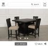 Jaxon Grey 5 Piece Extension Counter Sets With Wood Stools (Photo 7 of 25)