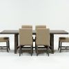 Jaxon Grey 7 Piece Rectangle Extension Dining Sets With Uph Chairs (Photo 1 of 25)