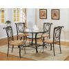 Caden 5 Piece Round Dining Sets With Upholstered Side Chairs (Photo 5 of 25)
