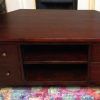 Recent Dark Wood Tv Stands inside Shop K&b Dark Cherry Finish Wooden Tv Stand - Free Shipping Today (Photo 7371 of 7825)
