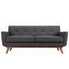 Riley Retro Mid-Century Modern Fabric Upholstered Left Facing Chaise Sectional Sofas (Photo 3 of 15)