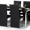 Black Glass Dining Tables and 4 Chairs (Photo 3 of 25)