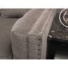 3Pc Polyfiber Sectional Sofas With Nail Head Trim Blue/Gray (Photo 15 of 15)