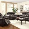 3Pc Bonded Leather Upholstered Wooden Sectional Sofas Brown (Photo 15 of 15)