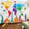 World Map Wall Art for Kids (Photo 18 of 20)