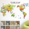World Map Wall Art Stickers (Photo 3 of 20)