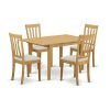 Adan 5 Piece Solid Wood Dining Sets (Set of 5) (Photo 12 of 25)