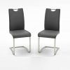 Grey Leather Dining Chairs (Photo 3 of 25)