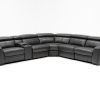 Clyde Grey Leather 3 Piece Power Reclining Sectionals With Pwr Hdrst & Usb (Photo 9 of 25)