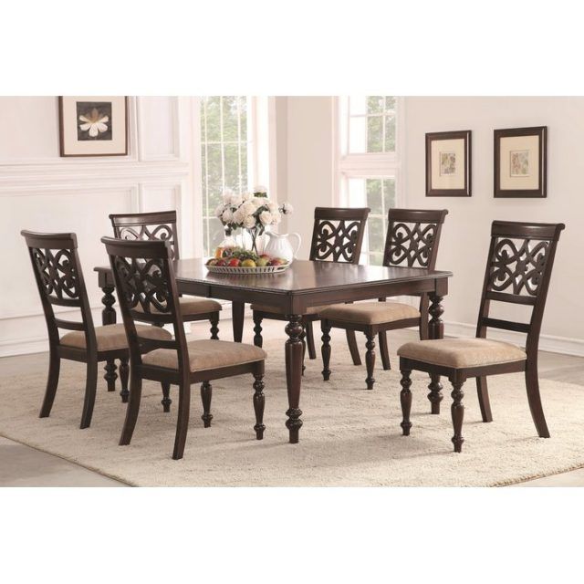 2024 Latest Laconia 7 Pieces Solid Wood Dining Sets (set of 7)