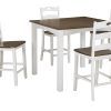 Jaxon 5 Piece Extension Counter Sets With Fabric Stools (Photo 6 of 25)