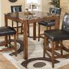 Jaxon 5 Piece Extension Counter Sets With Fabric Stools (Photo 11 of 25)