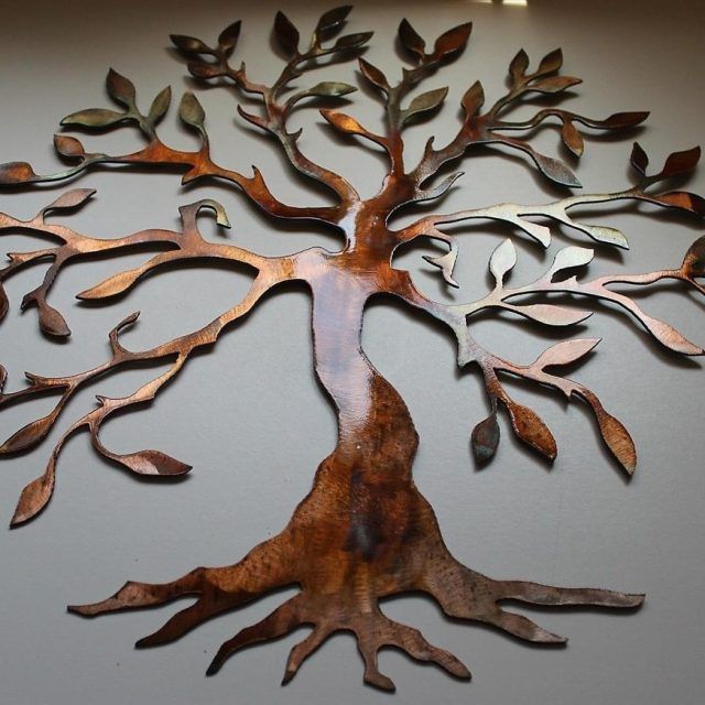 The Best Oak Tree Large Metal Wall Art