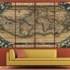 Antique Map Wall Art (Photo 6 of 20)