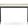 Parsons Walnut Top & Dark Steel Base 48X16 Console Tables (Photo 16 of 25)
