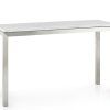 Parsons White Marble Top & Dark Steel Base 48X16 Console Tables (Photo 10 of 25)