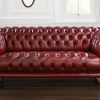 Red Leather Chesterfield Sofas (Photo 10 of 20)