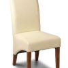 Cream Leather Dining Chairs (Photo 2 of 25)