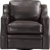 Espresso Leather Swivel Chairs (Photo 4 of 25)
