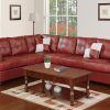 Red Faux Leather Sectionals (Photo 2 of 10)