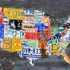 License Plate Map Wall Art (Photo 4 of 20)