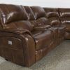 Travis Cognac Leather 6 Piece Power Reclining Sectionals With Power Headrest & Usb (Photo 4 of 25)