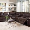 Leather and Chenille Sectional (Photo 4 of 20)
