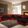 Red Black Sectional Sofa (Photo 12 of 20)