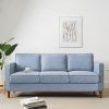 Modern Blue Linen Sofas (Photo 4 of 15)