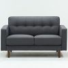 Caressa Leather Dark Grey Sofa Chairs (Photo 5 of 25)