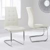 Cream Faux Leather Dining Chairs (Photo 10 of 25)