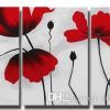 Red Flowers Canvas Wall Art (Photo 14 of 15)