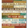 Canvas Wall Art Family Rules (Photo 4 of 15)