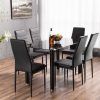 Black Glass Dining Tables 6 Chairs (Photo 6 of 25)