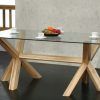 Round Glass and Oak Dining Tables (Photo 18 of 25)
