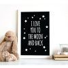 I Love You to the Moon and Back Wall Art (Photo 4 of 20)